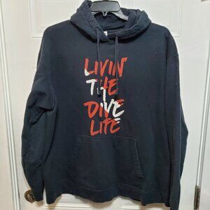 LIVIN' THE DIVE LIFE Black Hoodie size 2XL